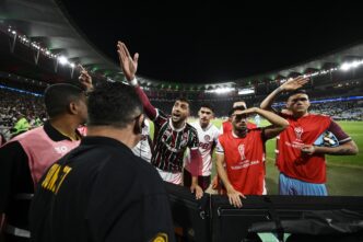 Confusão Fluminense x Lanús - Fluminense