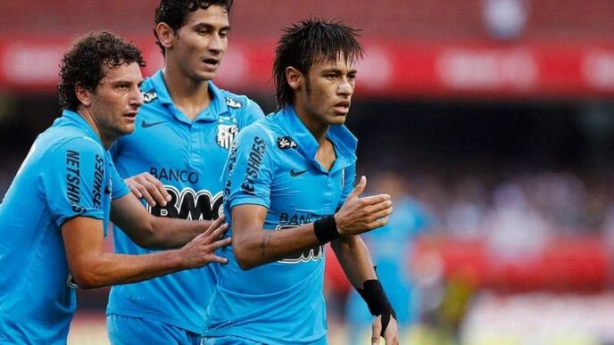 Elano jogou ao lado de Ganso e Neymar no Santos (Foto: Ricardo Saibun/Santos FC)