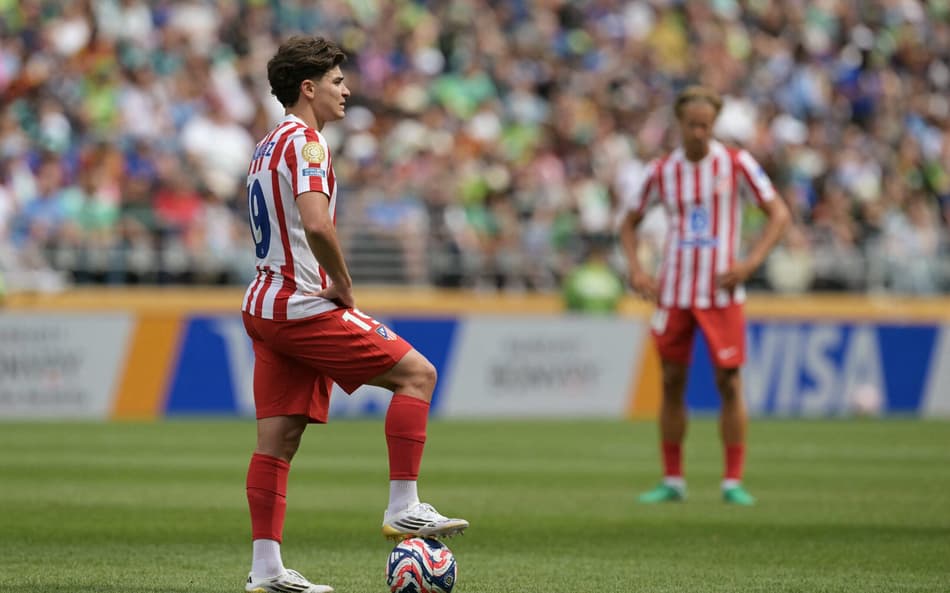 Julián Alvarez é um dos destaques do Atlético de Madrid (Foto: Juan Mabromata/AFP)