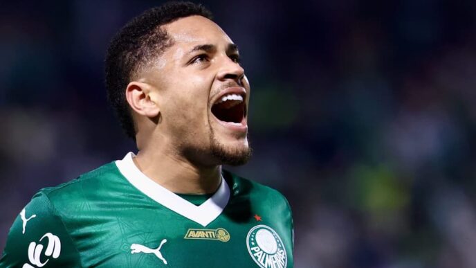 Vitor Roque, centroavante do Palmeiras