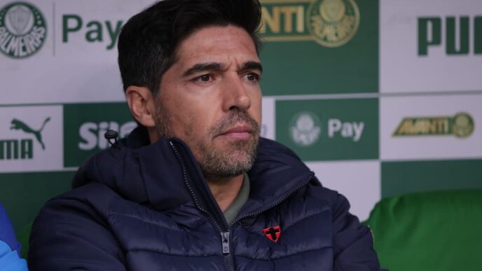 Abel Ferreira em Palmeiras x Ceará pelo Brasileirão