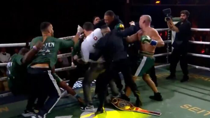 Briga entre equipes após luta de Popó e Wanderlei Silva