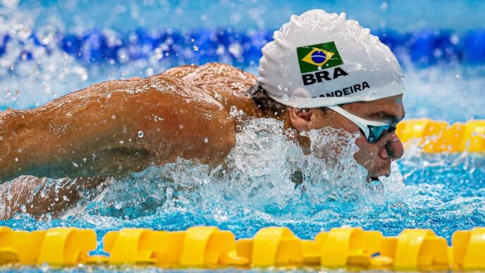 Gabriel Bandeira no Mundial de Natação Paralímpica 2025 (Foto: Wander Roberto/CPB @wander_imagem)