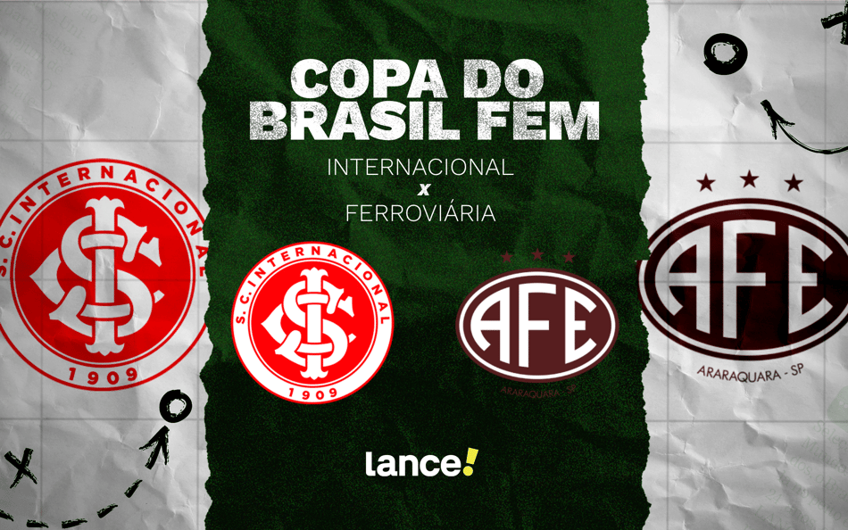 Internacional e Ferroviária se enfrentam pelas quartas de final da Copa do Brasil Feminina
