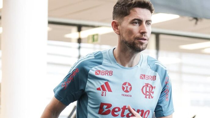 Jorginho treino Flamengo Estudiantes
