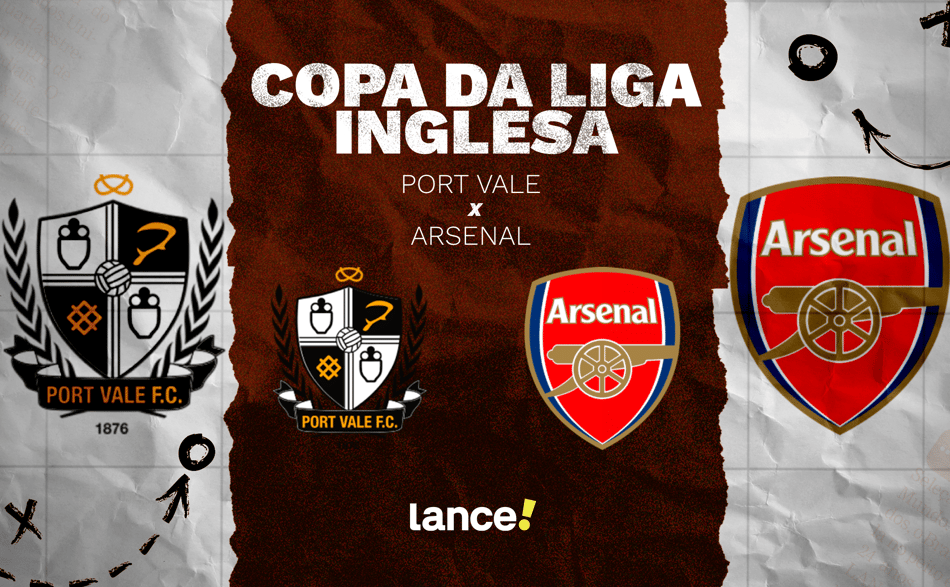 Port Vale x Arsenal pela Copa da Liga Inglesa