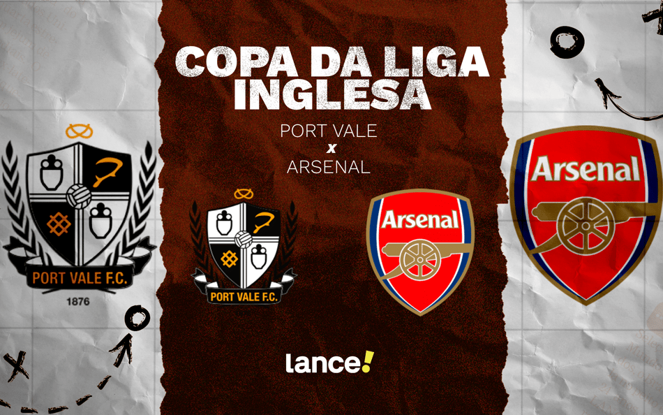 Port Vale x Arsenal pela Copa da Liga Inglesa