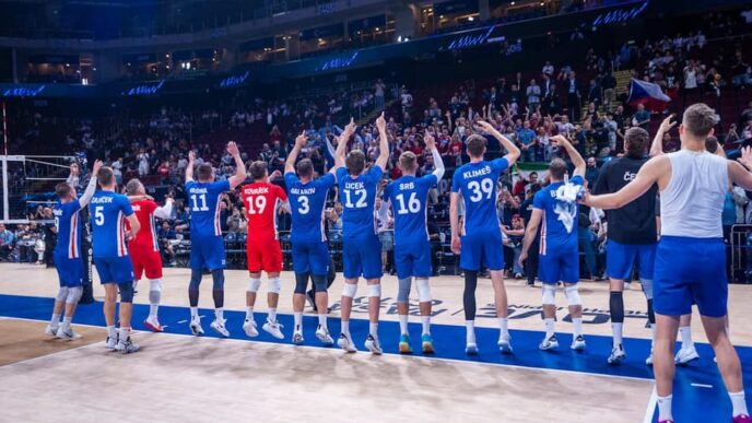 República Tcheca vence jogo das quartas de final do Mundial de Vôlei masculino (Foto: Volleyball World)