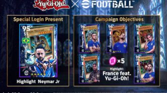 Neymar aparece em crossover entre Yu-Gi-Oh! e eFootball (Foto: Divulgação)