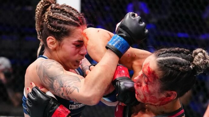 Jeisla levou a melhor sobre Montenegro - as duas foram contratadas pelo UFC (Foto: Reproduçãp Instagram UFC Brasil)