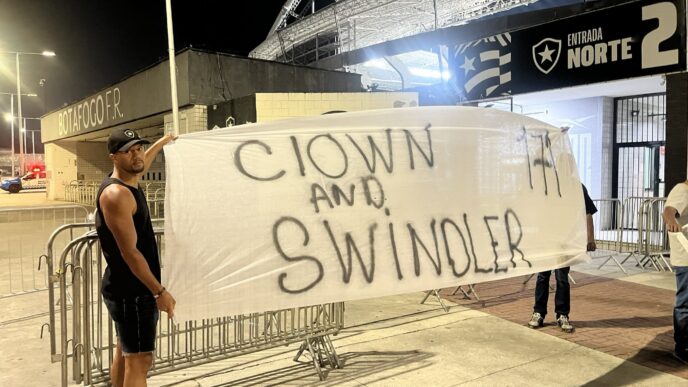Botafogo protesto Textor — foto ilustrativa