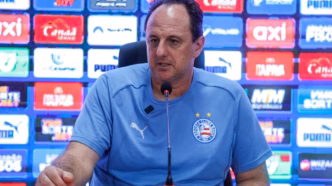 Rogério Ceni concede entrevista coletiva após a derrota do Bahia no clássico Ba-Vi.