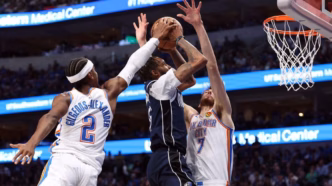 Oklahoma City Thunder, melhor defesa projetada para a temporada 2025-26 da NBA.