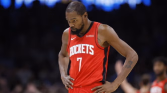 Kevin Durant em ação pelo Houston Rockets