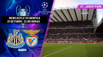 Newcastle x Benfica Champions League — foto ilustrativa