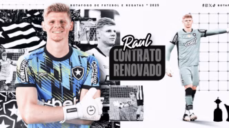 O goleiro Raul em ação pelo Botafogo, com a camisa alvinegra. Foto: Divulgação/BFR