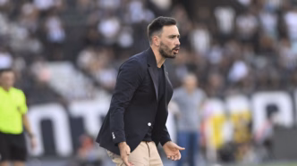 Davide Ancelotti, técnico do Botafogo, em coletiva após o jogo contra o Santos no Brasileirão 2025.