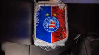 Flâmula do Bahia no vestiário da Arena Fonte Nova