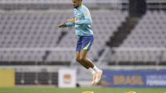 Fabrício Bruno em treinamento com a Seleção Brasileira, em preparação para amistosos na Ásia.