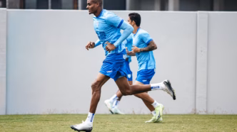 Cléber em treino do Avaí no CFA da Ressacada.
