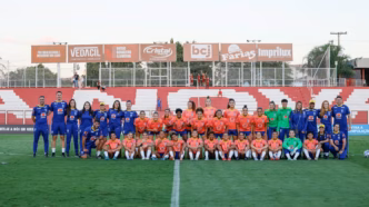 Seleção Feminina Sub-20 do Brasil em preparação para amistosos.