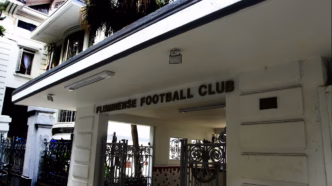 Fachada da sede social do Fluminense, nas Laranjeiras.