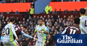 Aston Villa vence Manchester City — foto ilustrativa