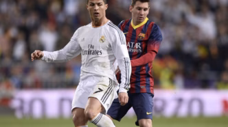Cristiano Ronaldo vs Messi produtividade — foto ilustrativa