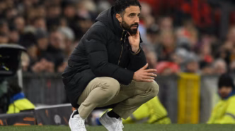 Rúben Amorim, técnico do Manchester United, em coletiva de imprensa.