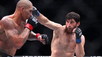 Magomed Ankalaev e Alex Poatan em confronto anterior no UFC, preparo para a revanche pessoal.