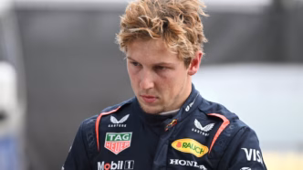 Liam Lawson em ação na Fórmula 1 após o GP da China.