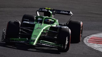 Gabriel Bortoleto em ação no GP da Itália de F1, piloto da Sauber.