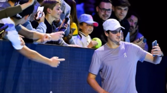 João Fonseca em ação durante o torneio.