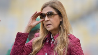 Leila Pereira, presidente do Palmeiras, em evento oficial.