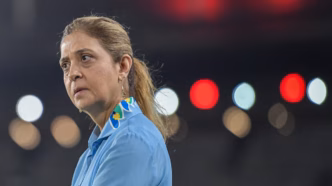 Leila Pereira, presidente do Palmeiras, criticando o Flamengo sobre direitos de TV.