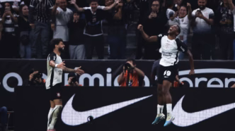 André comemora gol do Corinthians contra o Mirassol