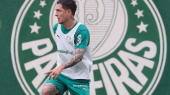 Aníbal Moreno em treino do Palmeiras