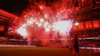 Arena da Baixada, estádio do Athletico Paranaense, em dia de jogo.