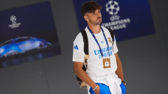Raúl Asencio, zagueiro do Real Madrid, em foto de arquivo.
