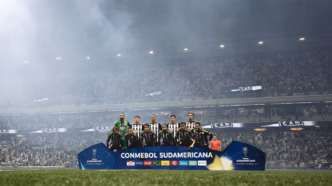 Atlético-MG em campo pela Sul-Americana.