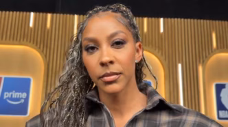 Candace Parker, lenda da WNBA, em entrevista.