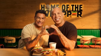 Popó e Wanderlei Silva em ação publicitária para o Burger King.