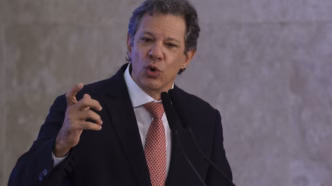 Ministro da Fazenda, Fernando Haddad, em pronunciamento sobre tributação de apostas esportivas.