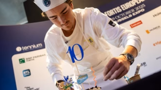 João Fonseca em ação promocional em Bruxelas, Bélgica, antes do ATP 250.
