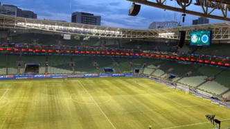 Vista aérea do Allianz Parque, estádio do Palmeiras.