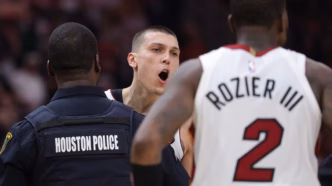 Terry Rozier em quadra com o Miami Heat