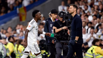Vinícius Jr. se irrita em substituição — foto ilustrativa