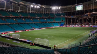 Arena Fonte Nova, estádio do Bahia, antes da partida contra o Grêmio.