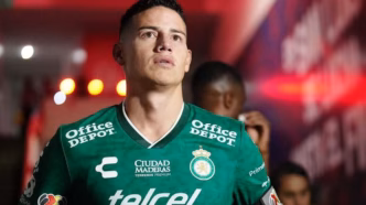 James Rodríguez em ação pelo León, time mexicano.