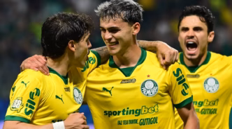 Ramón Sosa, atacante do Palmeiras, em treinamento no Allianz Parque.